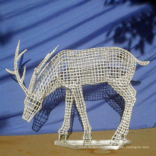 Christmas decoration life size abstract iron deer sculpture for sale